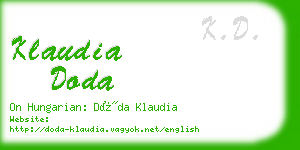 klaudia doda business card